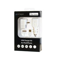 Cirago IPA3000 USB Charger Kit for iPod/iPhone/iPad, 3-Feet