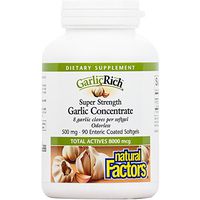 Natural Factors - GarlicRich Super Strength Garlic Concentrate, Immune System Support, 90 Enteric Coated Soft Gels