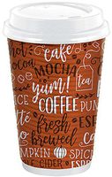 Pumpkin Spice Coffee Cups with Lids 16oz