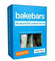 bakebars All-Natural Protein Bar Kit - Chocolate Chip - Includes Pre-Measured, Macro-Friendly Ingredients for 10 Nutrition Bars - Soy, Dairy & Gluten-Free -Healthy Snack with Nutrients, Flavor & Fiber