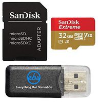 SanDisk Extreme V30 A1 32GB MicroSD Memory Card 4K SDHC Works with DJI Mavic Mini Drone Flycam Plus (1) Everything But Stromboli Micro Card Reader