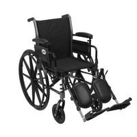 Cruiser III Light Weight Wheelchair with Various Flip Back Arm Styles and Front Rigging Options , S
