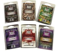 6 Pack Soy Wickless Candle Tart Wax Bar Melts Earthy Incense Herbal Pack - Includes one 6 Cube Pack of Each of Lavender, Cedar and Saffron, Sandalwood, Purely Herbal, Patchouli, and Nag Champa