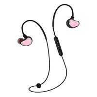 Ralyin Earhook Bluetooth Headphones Wireless Earbuds Sport Headset for Running Earphones with Mic Audifanos Women Men Boy Kids Girl Small Ear,Adjustable Exercise (Pink)