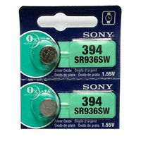 Sony 394 (SR936SW) 1.55V Silver Oxide 0%Hg Mercury Free Watch Battery (2 Batteries)