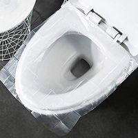 LANGING 100 Pcs Disposable Toilet Pad Pregnant Woman Travel Cushion Paper Paste Portable Travel Toilet