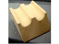 12" Thick Firm Poly Foam Angled Leg Wedge/Elevating leg rest pillow with Velour Terry Cover