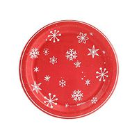 Let It Snow Christmas Holiday Party Snowflake Dessert Plate (8)