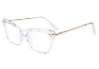 FEISEDY Crystal Cat Eye Glasses Frame Blue Light Blocking Computer Eyewear B2500