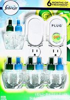 Febreze Plug Gain Original with Odor Clear, 4 Scented Oil Refills + 2 Warmers