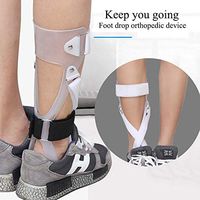 MOXIN Ankle Foot Orthosis AFO Full Length Trimmable Footplate, Support for Drop Foot, Nerve Injury, Foot Position, Relieve Pressure Postural Correction Brace,Left,L(43to46code)