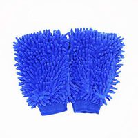 2 Pack Wash Glove, Premium Chenille Microfiber Wash Mitt, Car Wash Mitt, Car Wash Mitt Gloves Lint-Free Scratch-Free Blue