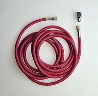 Weberdisplays 10 FT (3 Meter) Long Braided Airbrush Hose with 1/8 Inch to 1/8 Inch BSP Fittings and One 1/8" to 1/4" end Coupling Coupler Fitting for Air Brush Compressor Outlet 1/8" or 1/4" (10)