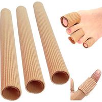Silikon Gel Zehenschutz Fingerbandage, 3 Stück Gel-Zehen-Ärmel, Zehen Hallux Valgus Bandage für Hammer Toes, Zehennägel Verlust