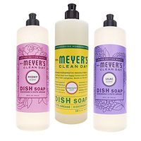 Mrs. Meyer's Clean Day Limited Edition Spring Floral Collection Set of 3 Liquid Dish Soaps Bundle (Lilac, Peony, and Honeysuckle)