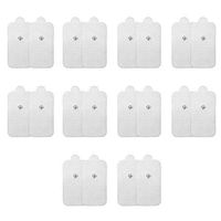 NueMedics Premium Quality Large Replacement Pads for TENS Units - 10 Pairs of Snap TENS Unit Electrodes (20 TENS Unit Pads) - 2" x 4