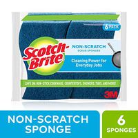 Scotch-Brite Non-Scratch Scrub Sponge, 6 Count (4 Pack)