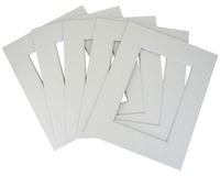 50 set of 11x14 White Photo Mats for 8x12 + backing + bags