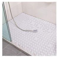 GHHZZQ Anti-Fall Splice Bathtub Mats Wear Resistant Foot Pad Balcony Kitchen Shower Stall Mat, 9 Colors, 25x25cm, 1.2 cm Thick, 3 Pieces (Color : White, Size : 9-Tiles)