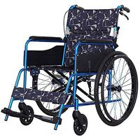 CHENJIU Lightweight and User-Friendly Wheelchair Lightweight Folding Frame, Flight Attendant Wheelchair, Portable Transport Chair,Flowercloth