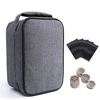 Smell Proof Bag with Combination Lock Carbon Lining Smell Proof Container Stash Box for Herbs Dog Tested Medicine Lock Box Herb Grinder Gift Set Grey