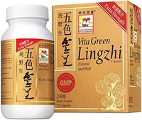 Reishi Lingzhi Mushroom Herbal Capsules, 100% Nature Pure Vegan Fungus Supplement Kidney Immune System Circulation Energy for Adults - 72 Capsules