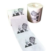 Novelty Toilet Paper Towels Trump Hilarious Political Paper Roll Bath Tissue Napkin for Democrats or Republicans (C-Trump, 10x10x10CM)