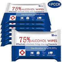 Alcohol Detergent Wipes for Adult Large Handi-Pack Wet Wipes,75% Super Soft Alcohol Wipes Cleaning Pad (4 Packs)