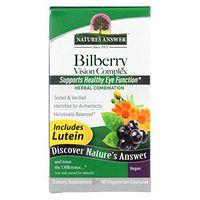 Natures Answer Bilberry Vision Complex Plus Lutein - 60 Vegetarian Capsules - pack of - 2