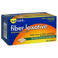 Sunmark Fiber Laxative Caplets 500 mg - 100 ct, Pack of 6