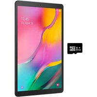 Samsung Galaxy Tab A 10.1" (2019, WiFi + Cellular) Full HD Corner-to-Corner Display, 32GB 4G LTE Tablet & Phone (Makes Calls) GSM Unlocked SM-T515, International Model (32GB + 64GB SD Bundle, Black)