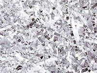 Crinkle Cut Gift Shred Filler - 10 LB - White and Silver