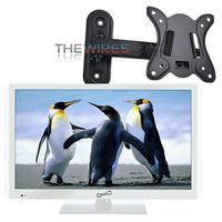 Supersonic SC-1511 White 15.6" 1080p LED HDTV with HDMI & USB Input + Wall Mount