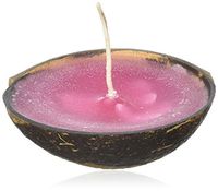 Island Soap & Candle Works Floating Coconut Bowl Candle, Plumeria