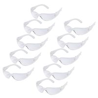 BISON LIFE Safety Glasses, One Size, Clear Protective Polycarbonate Lens, 12 per Box (1 box)