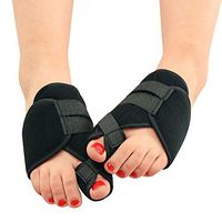 Happy Hours - 1 Pair Night Use Unisex Hallux Valgu Bunion Braces/Toe Protection Splint Corrector/Two Toes Adjuster Straightener Shoe-pad for Sports Foot Pain(Size L)