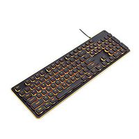 Lyperkin Wired Keyboard Backlit Pro Gaming USB Keyboard Colorful Crack LED Illuminated Wired PC Rainbow Gaming Keyboard Compatible with 2000 / XP/Vista/Win 7 / Win8 / Vista Mac OS, Ect