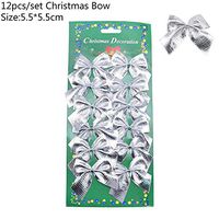 50pcs Merry Christmas Tags Kraft Paper Card Gift Label Tag DIY Hang Tags Gift Wrapping Decor Gift Card Christmas Favors Supplies,12pcs 5cm Bow2