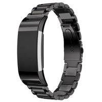 TOPSHION (Rose Gold, Black, Silver) Stainless Steel Replacement Metal Wristband Watch Band For Fitbit Charge2 (black)