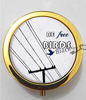 BlackKey Be Free Birds 3-Compartment Decorative Pocket Gift Box Case Organizer for Pill, Color 2 -1121