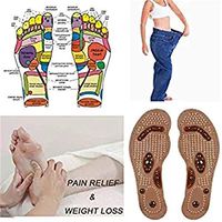 Acupressure Slimming Insoles Vickypick -Magnetic Health Massage Insole Foot Massager Magnetic Massage Insole Foot Cushion Therapy Weight Loss (24cm (Women))