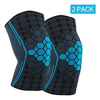 (2 Packs) Knee Brace, Knee Compression Sleeve Support for Running,Fitness, Basketball,Volleyball, Relieve Muscle Damage,Treatment of Meniscus Injury,Tendonitis,Arthritis (Blue M)