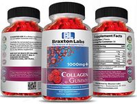 Braxton Labs Collagen Gummy 1000mg. 60 Gummies. Supports Healthy Joints & Skin, Non GMO, Vegan, Made in The USA, FDA Registered Facility, 3rd Party Tested