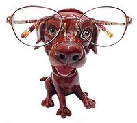 Chocolate Labrador Retriever Dog Breed Novelty Eyeglass Holder Stand