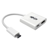 Tripp Lite USB C to HDMI Video Adapter Converter 4Kx2K w/ USB-C PD Charging Port, Thunderbolt 3 Compatible, USB-C, USB Type-C, USB Type C 6in (U444-06N-H4-C)