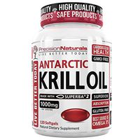 Krill Oil 1000mg/Serving 120ct Bottle Softgel Capsules Source of Pure Omega 3s EPA DHA and Astaxanthin Superba2 (TM) MSC Certified Red Oil Supplement for Mega Results Best Antarctic Fish Oil Supplemen