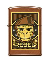 Zippo Custom Lighter Design Rebel Ape Reg Toffee Windproof Collectible - Cool Cigarette Lighter Case Made in USA Limited Edition & Rare