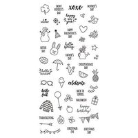 Carpe Diem By Simple Stories 10423 Seasons Acrylic Stamp, 10 x 4.75, Clear