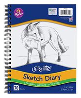 Sketch Diary, 8.5 inch x 11 inch, 70 Sheets (New Version)