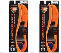Sof Sole Mens Plantar Fascia Athletic Replacement Shoe Insole / Insert, Foot Size 8-12 (2 Pack)